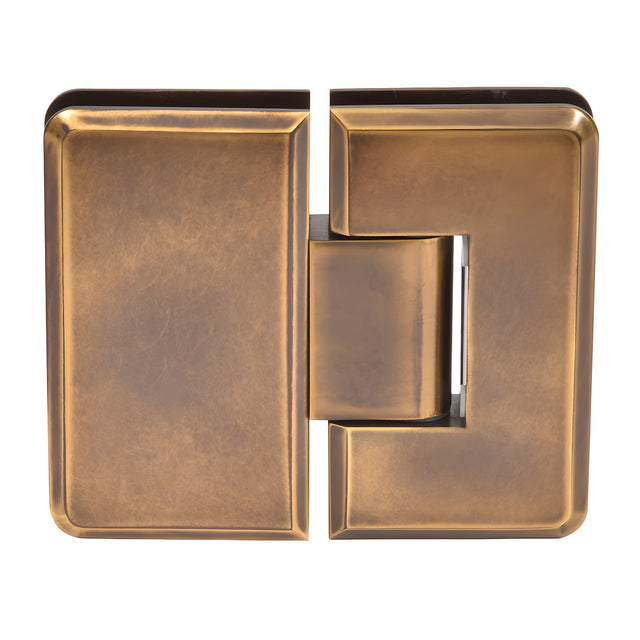 CRL Vintage Brass Cologne 180 Series 180º Glass-to-Glass Hinge