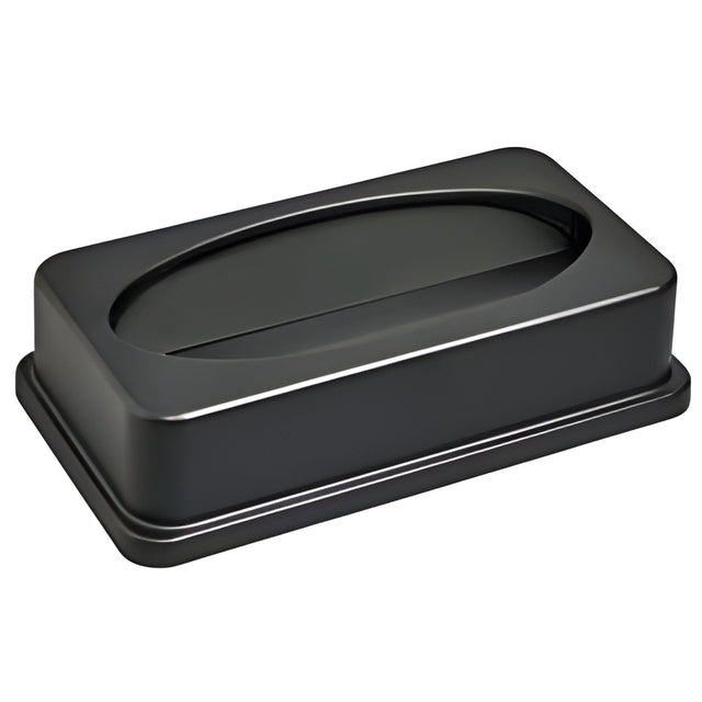Waste Basket Lid, Slim, Black, 23 Gal.- 1 Ea, 23 Quart