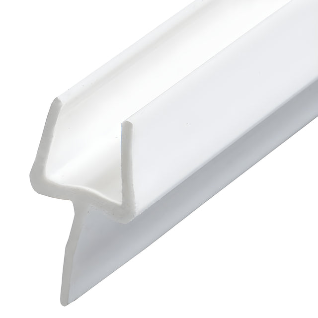 CRL One-Piece Bottom Rail with White Wipe for 3/8" Glass