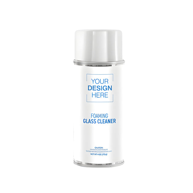 CRL PR0360 4oz Private Label Foaming Glass Cleaner White Cap - 50 cases