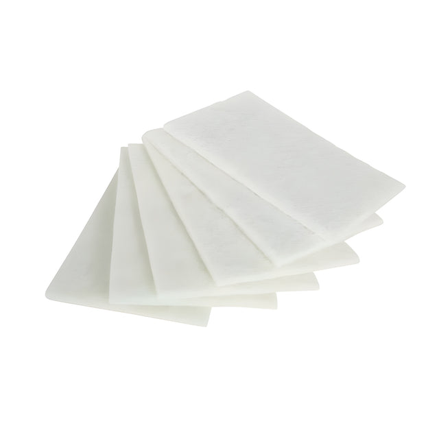 White Scouring Pads, 6" x 9" – 100/Case