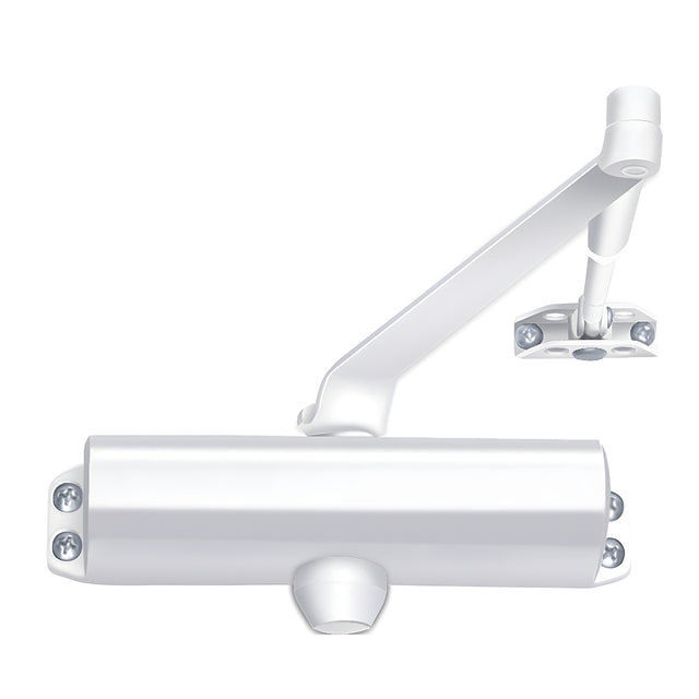 CRL White ANSI Grade 1 Spring Size 4 Surface Mount Door Closer