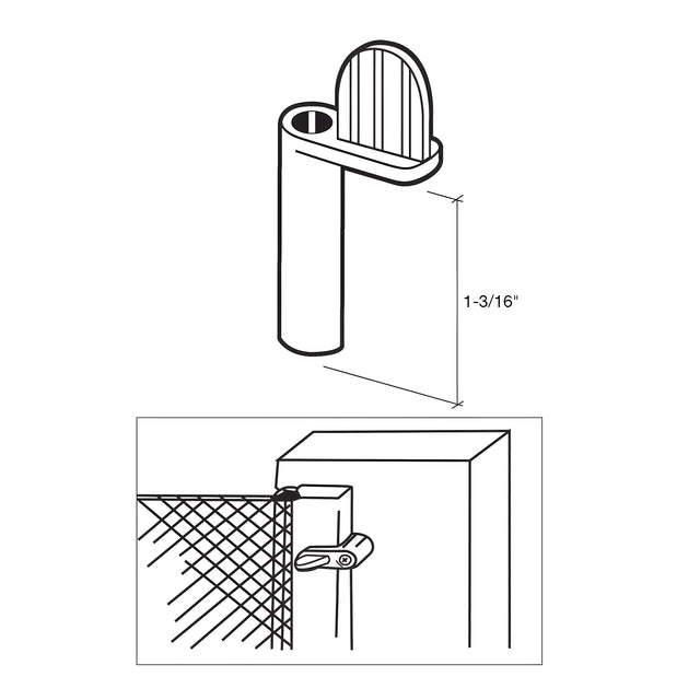 CRL Zinc 1-3/16" Diecast Window Screen Clip - Bulk