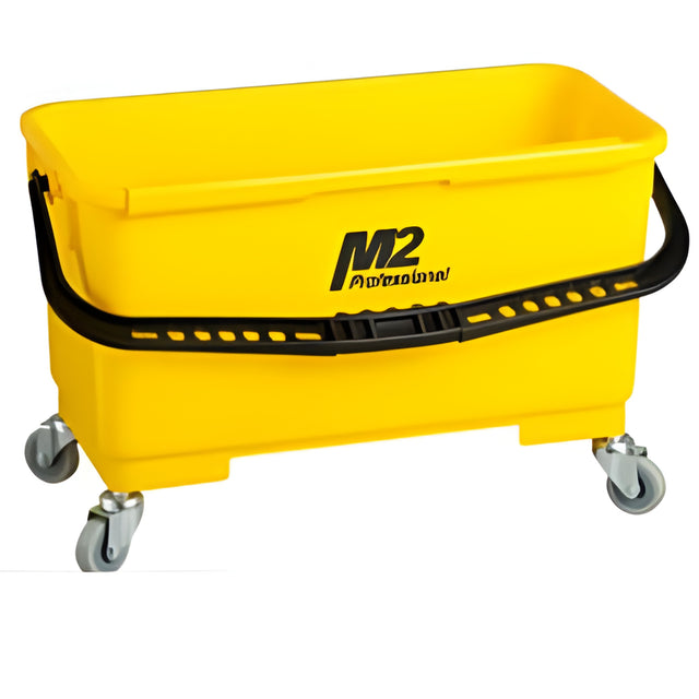 Window Washing Bucket with Wheels, Yellow- 1 Ea
