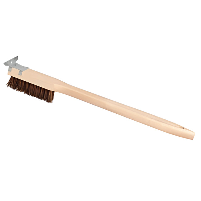 Wood BBQ Brush with Metal Scraper, 20" – 12/Case