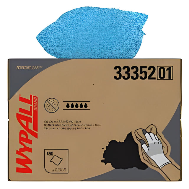 KC 33352 WypAll Oil, Grease & Ink Cloths – 180 Sheets/Box