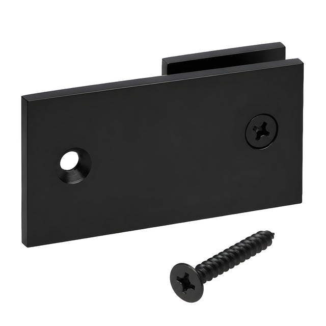 CRL Matte Black 'Y' Inline Square Corner Glass Clamp