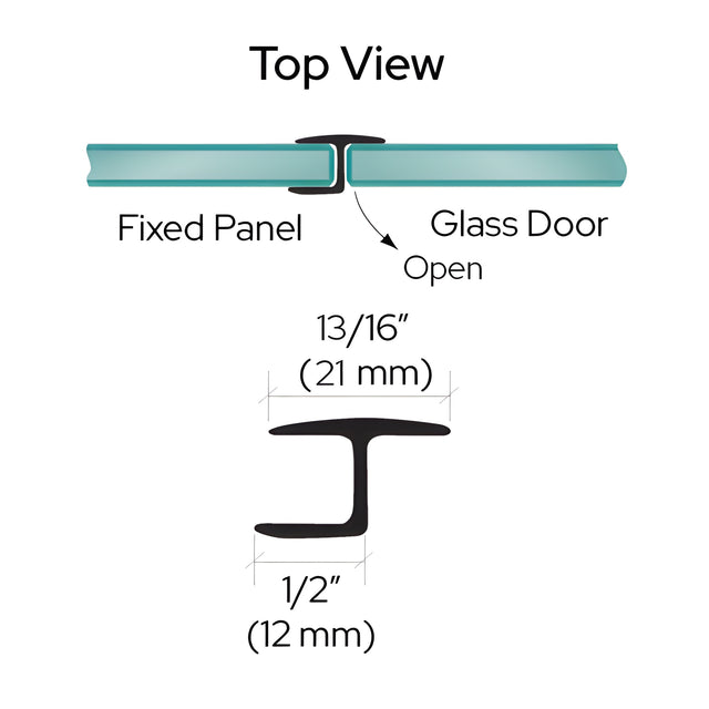 CRL 'Y' Jamb Seal with Soft Leg for 3/8" Glass