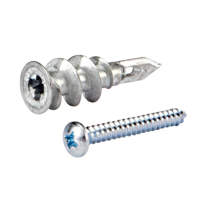 CRL Zinc Dry Wall Anchors with #8 Screws