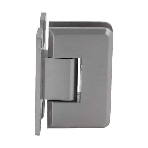 Brushed Nickel Wall Mount 'H' Back Plate - CRL Cologne 537 Series, 5 Degree Pre-Set