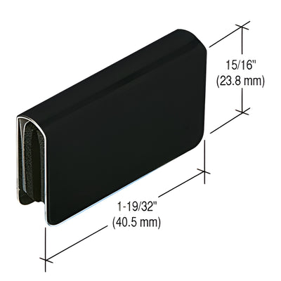 CRL Black Rectangular Door Strike Plate - Replacement