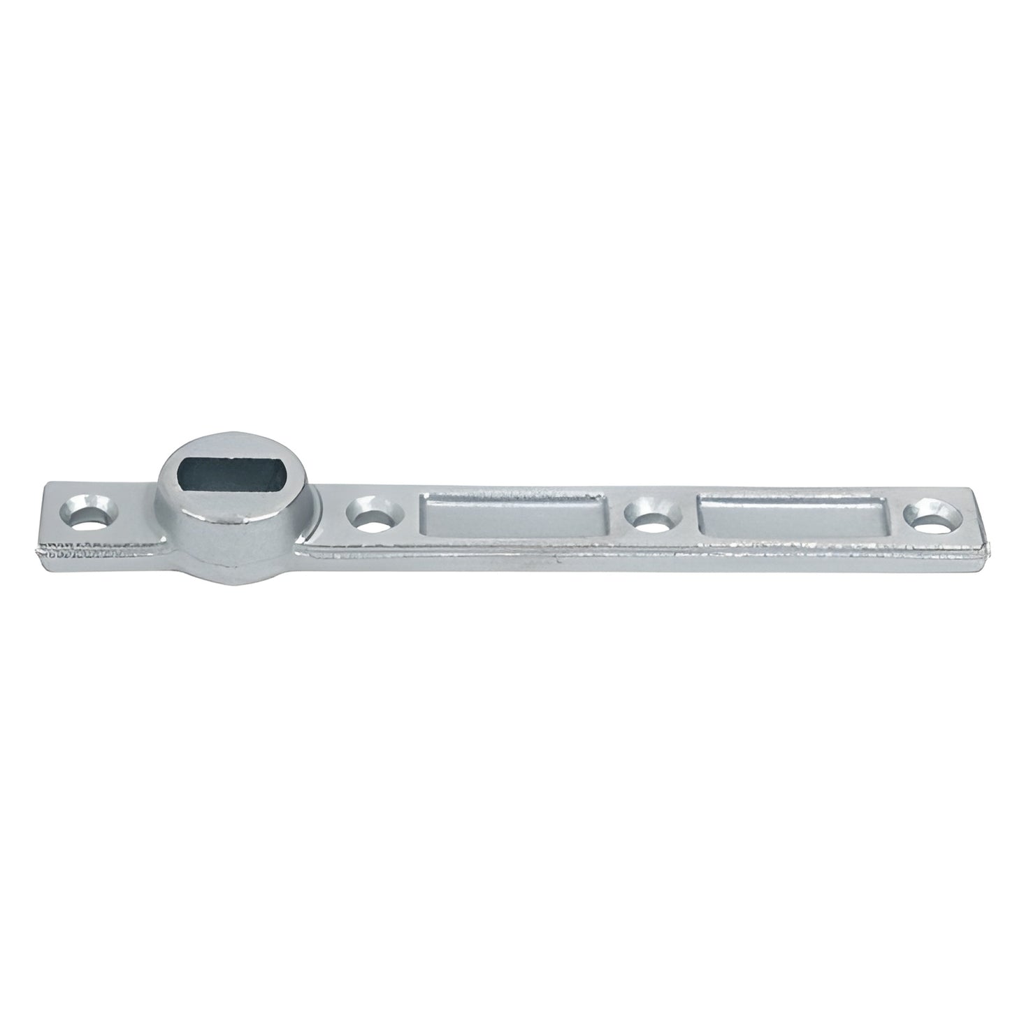 Jackson J7080 center-hung forged steel floor-closer arm, silver finish, for 900 Series gates