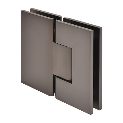 CRL Vienna 180° Matte Gunmetal Frameless Glass-to-Glass Shower Hinge