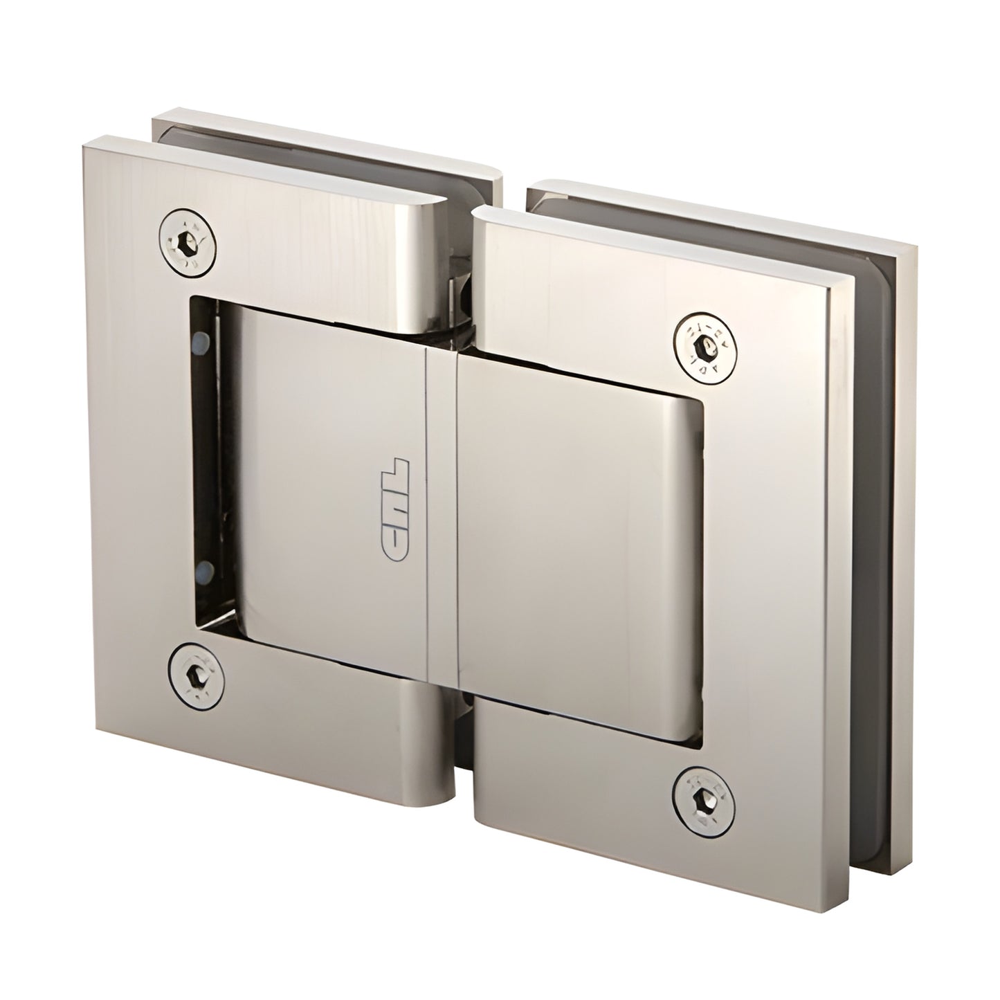 CRL H8015SN satin nickel 180 glass-to-glass self-closing oil hinge, aluminum, adjustable closing speed