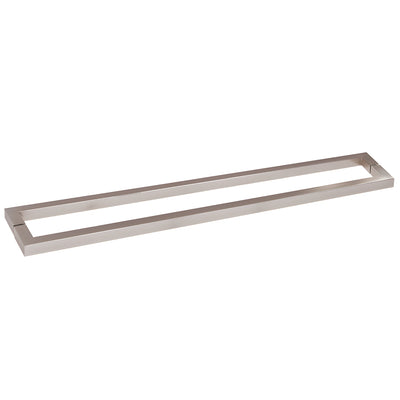 CRL 24-in Brushed Nickel Square Back-to-Back Wall-Mount Towel Bar