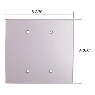 CRL Clear Double-Gang Acrylic Mirror Plate - Blank Cover