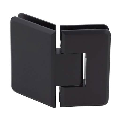 Oil Rubbed Bronze 135º Glass-to-Glass Hinge for sleek, modern shower designs.