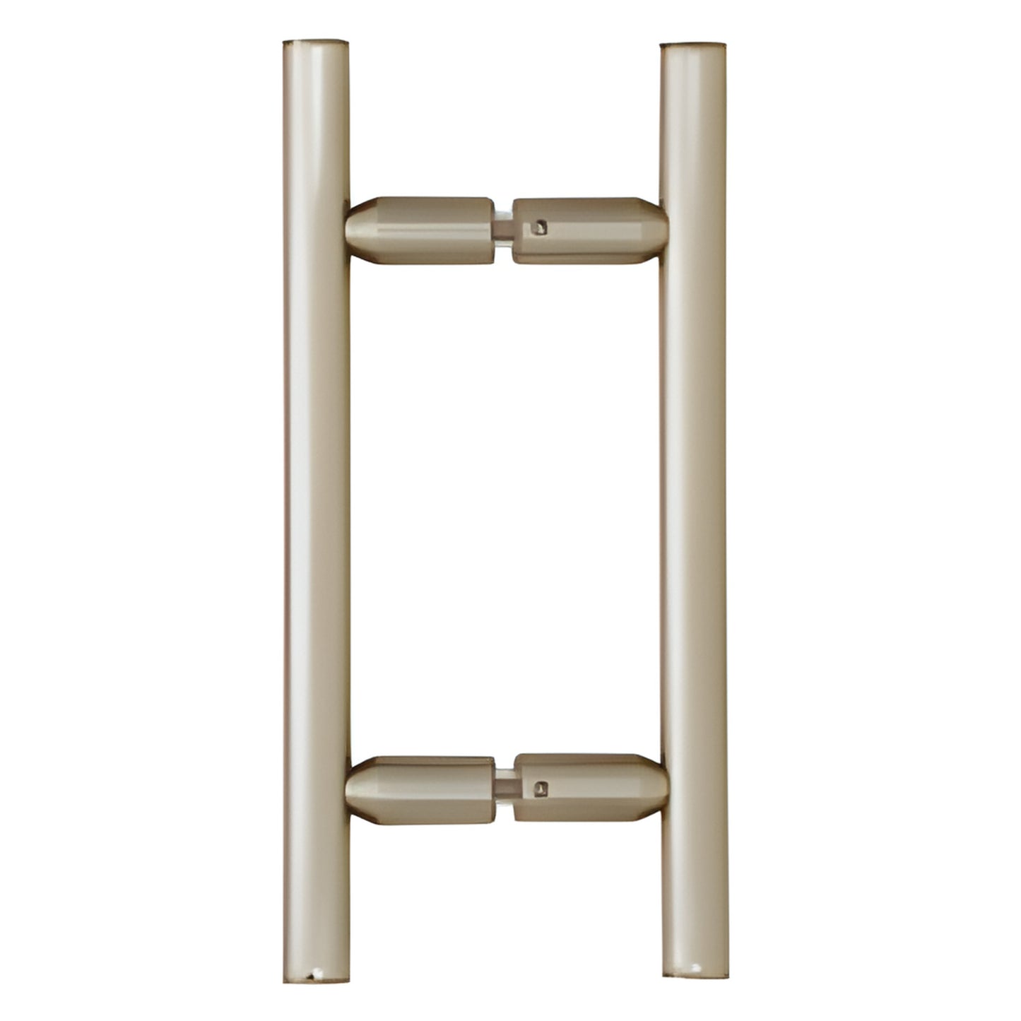 Ladder-style back-to-back shower door pull, brushed nickel tubular 3/4" (6" center)