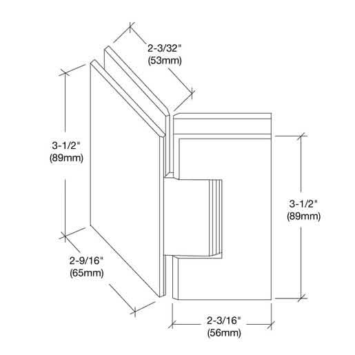 CRL Matte Black Geneva 045 Series 135° Glass-to-Glass Hinge for sleek, modern shower desig