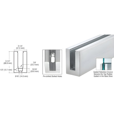CRL Mill EGR Elevated Base Shoe for 1/2" Glass Railing