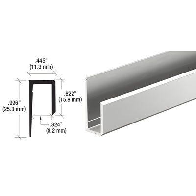 CRL Brite Anodized Aluminum Canadian-Style 1/4 in J-Channel Trim