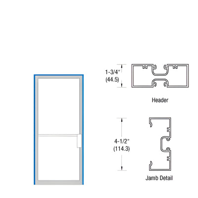 CRL-U.S. Aluminum 36x84 White KYNAR Door Frame 1-3/4x4-1/2 RH
