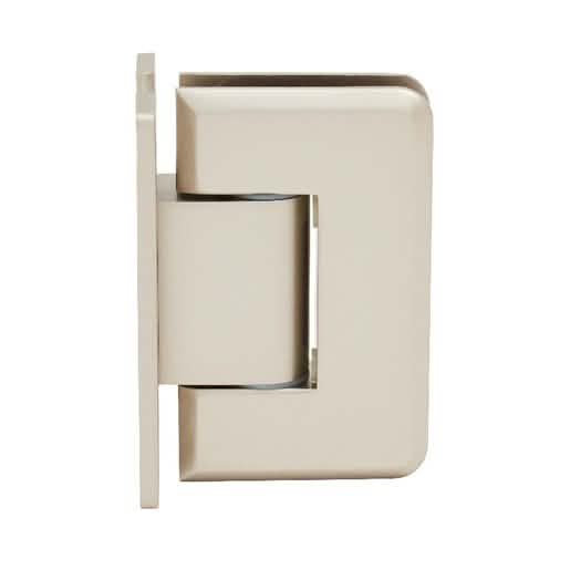 CRL Satin Nickel Pinnacle 337 Series Adjustable Wall Mount Hinge with 'H' Back Plate