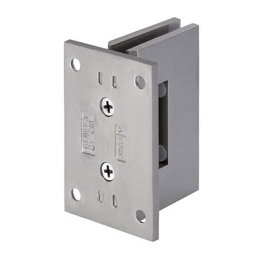 CRL Brushed Nickel Junior Geneva Wall Mount Hinge with Full Back Plate - Elegant Design