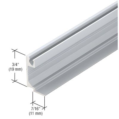 CRL-U.S. Aluminum 1 in Glass Stop for Door Header, Mill 21'2"
