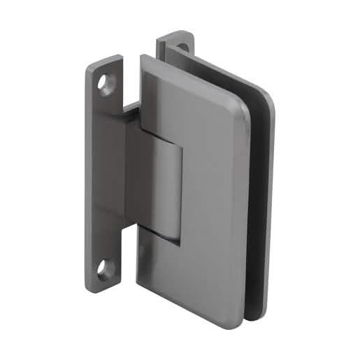 CRL Brushed Nickel Plymouth Wall Mount 'H' Back Plate Hinge - Sleek & Durable Design