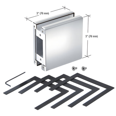 CRL AMR900 Polished Stainless Glass Patch Lock Keeper for Doors
