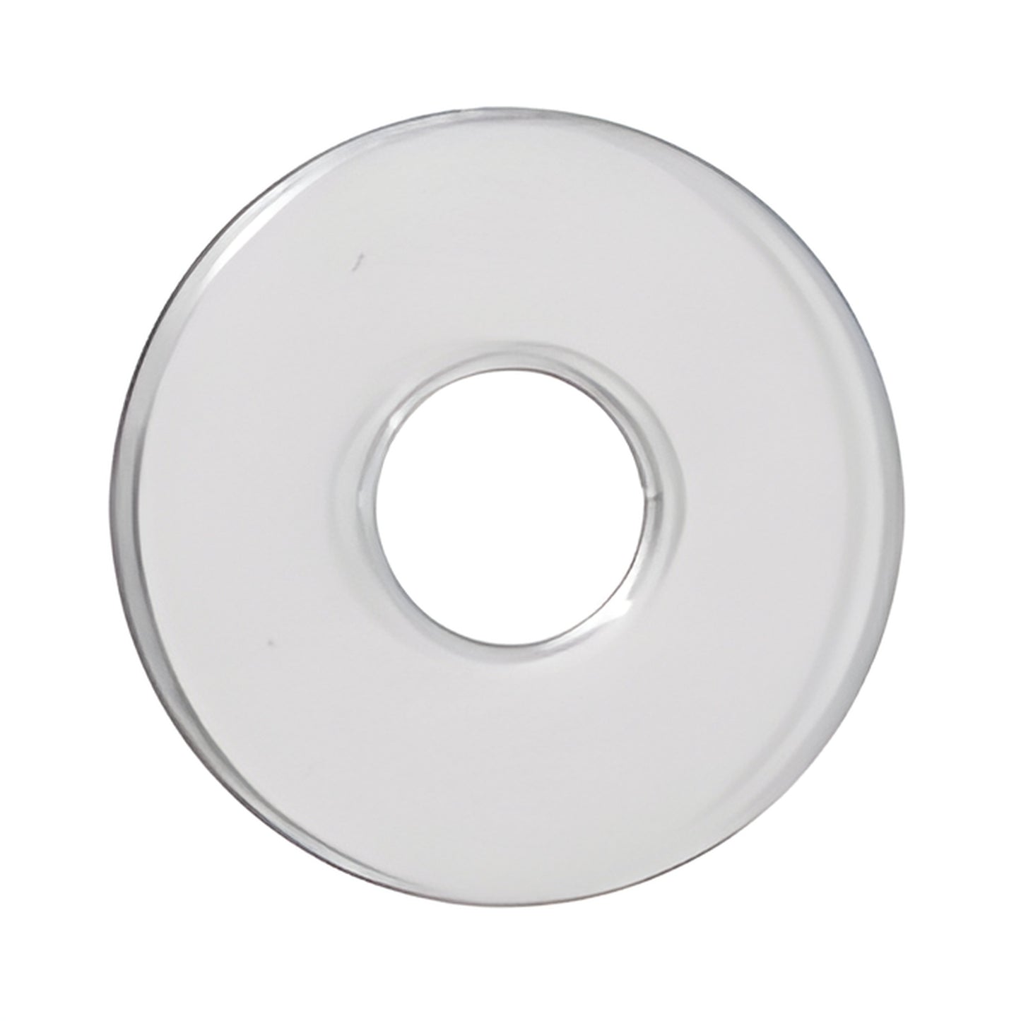 Clear 3/4" vinyl replacement washer for standoff caps (SKU HW058), round donut-shaped buffer to protect glass