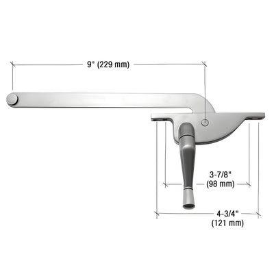 CRL 9" Aluminum Right-Hand Teardrop Casement Window Operator