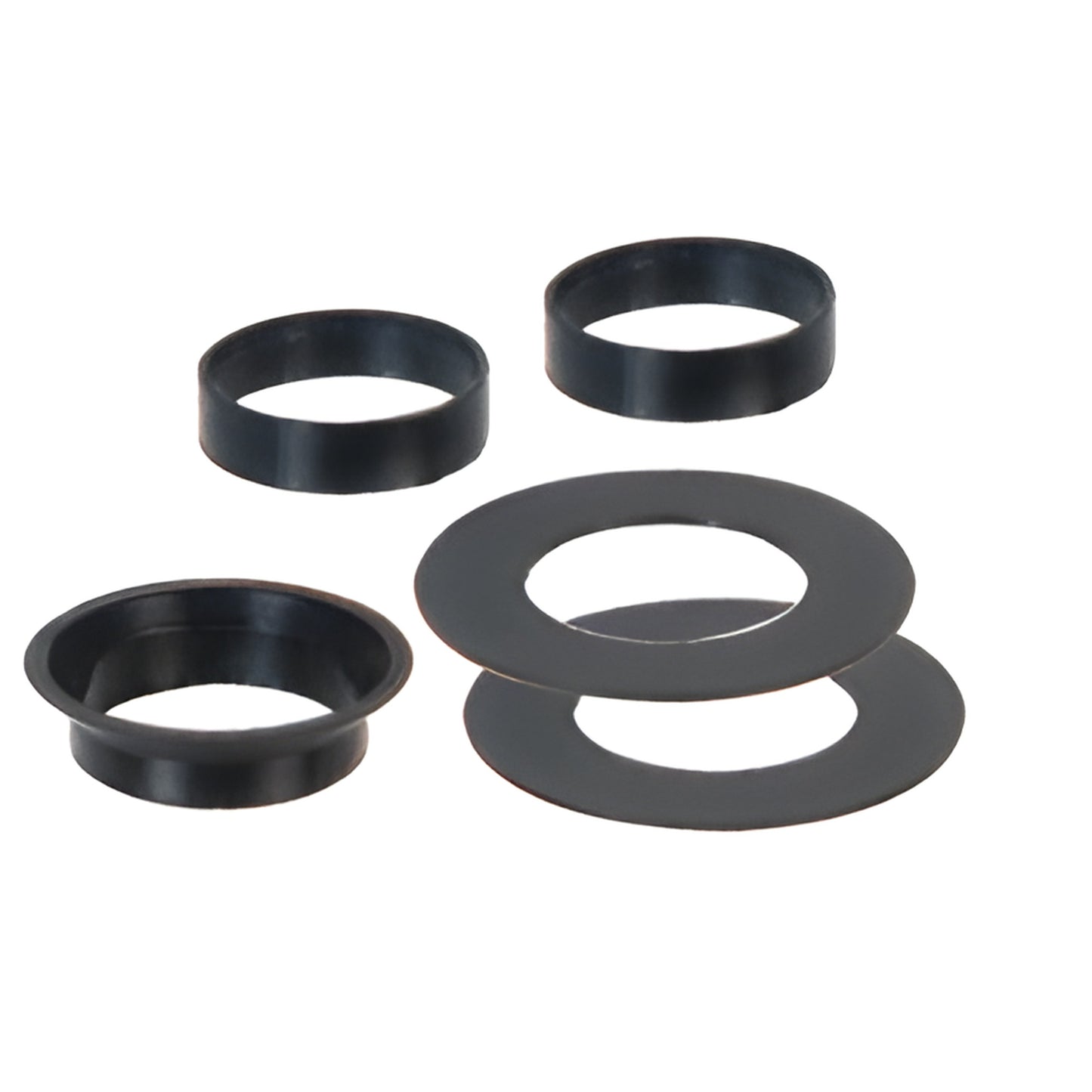 CRL gasket set RRF14RW - five black rubber rings and washers for HRF14BS/HRF14PS glass attachment.