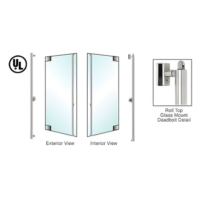 CRL-Blumcraft® Polished Stainless Left-Hand Reverse Glass Deadbolt
