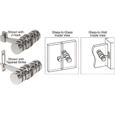 CRL Brushed Nickel 180 Degree Knob Latch