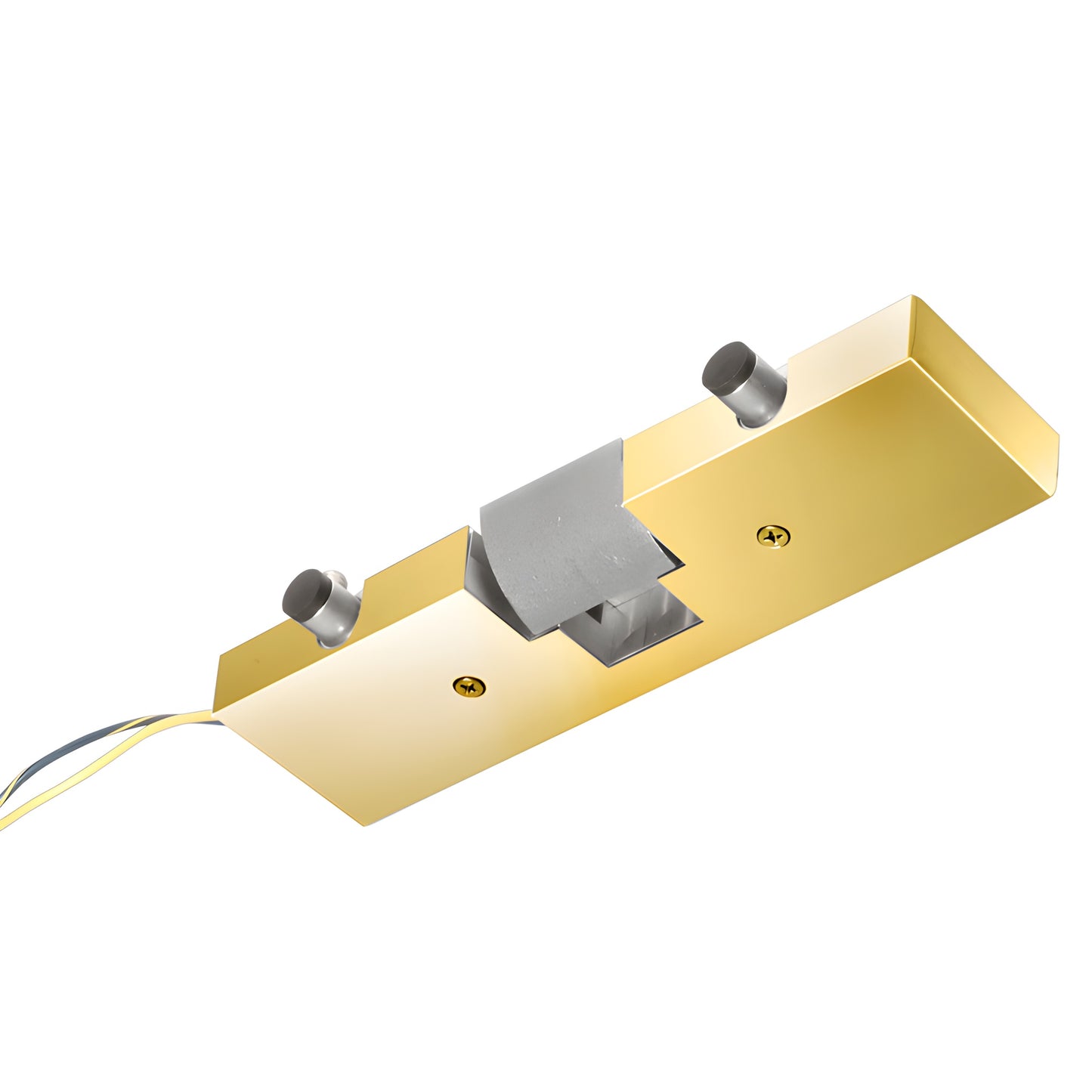 ESK1PB polished brass electric strike keeper for 1/2 or 3/4 tempered glass doors, aluminum housing