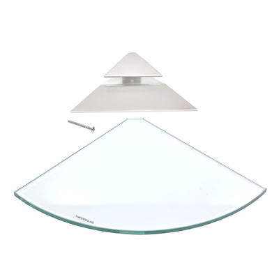 CRL 10" x 10" Corner Glass Shelf Clip Kit - Mounting Hardware