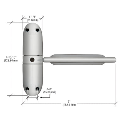 CRL Satin Chrome Spring Door Closer - Safety Door Hardware