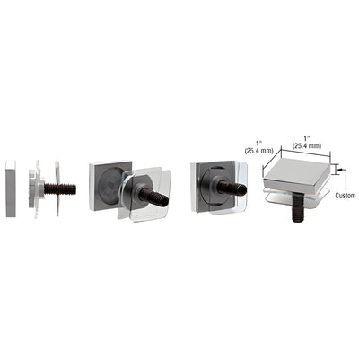 CRL Brushed Stainless 1" Square Standoff Cap for Glass Panels