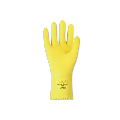 Ansell 297 Yellow Latex Gloves, Sz 7- 12 Pr / Bag