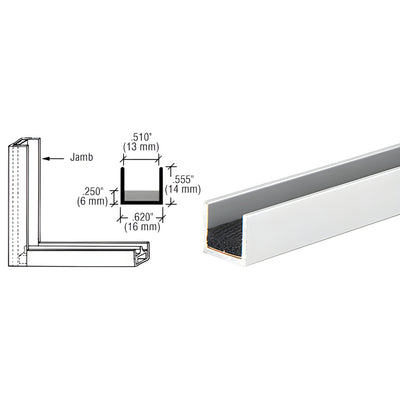 CRL Satin Anodized Aluminum Single Door Jamb with Sponge Rubber Seal