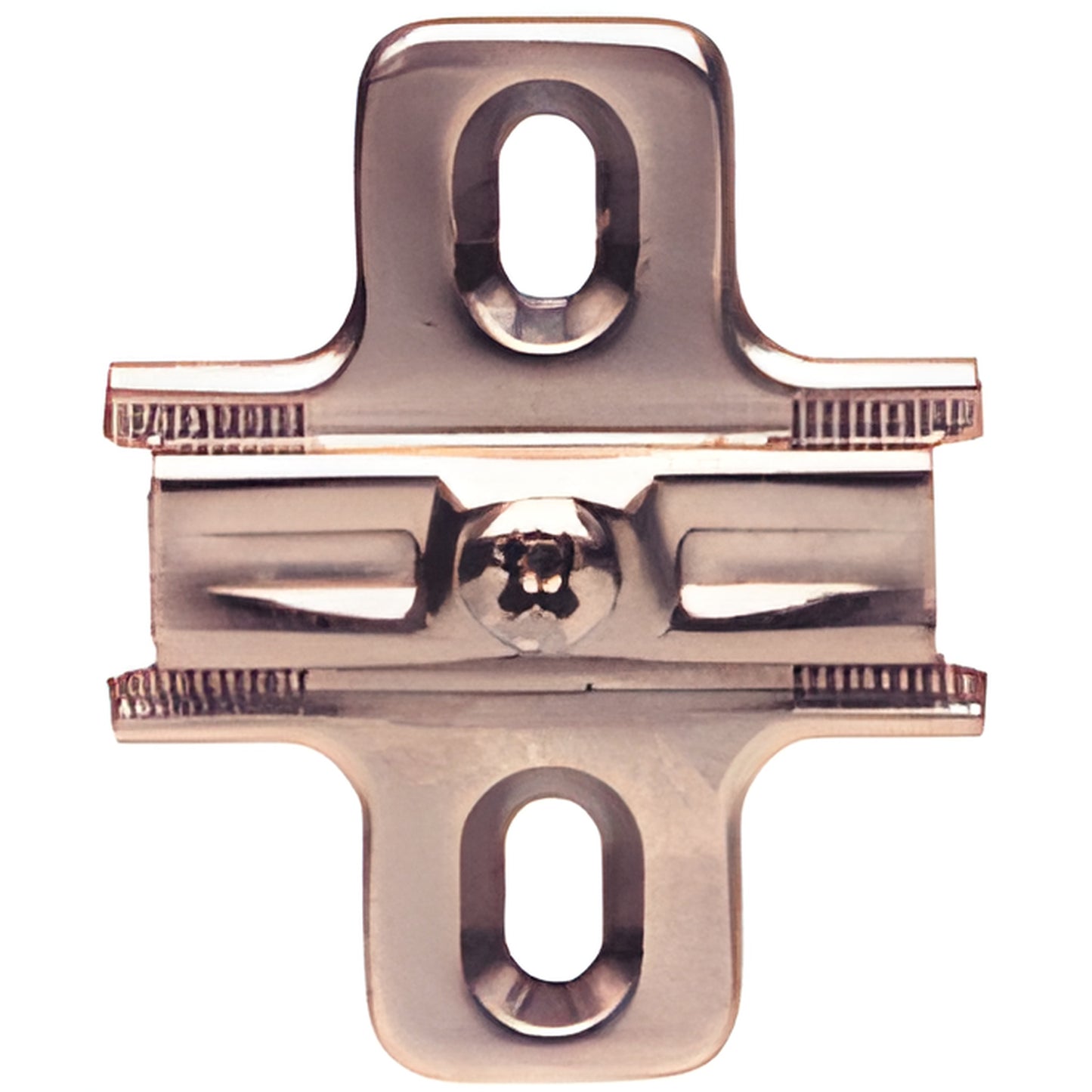 CRL EH122 polished chrome glass hinge mounting plate for 5-6mm glass, 26mm cup, European style cabinet hinge