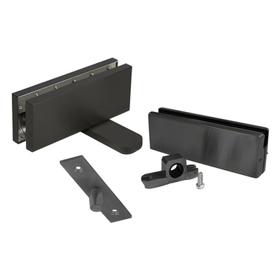CRL Matte Black Hydraulic Glass Door Closer Patch Set No Hold-Open