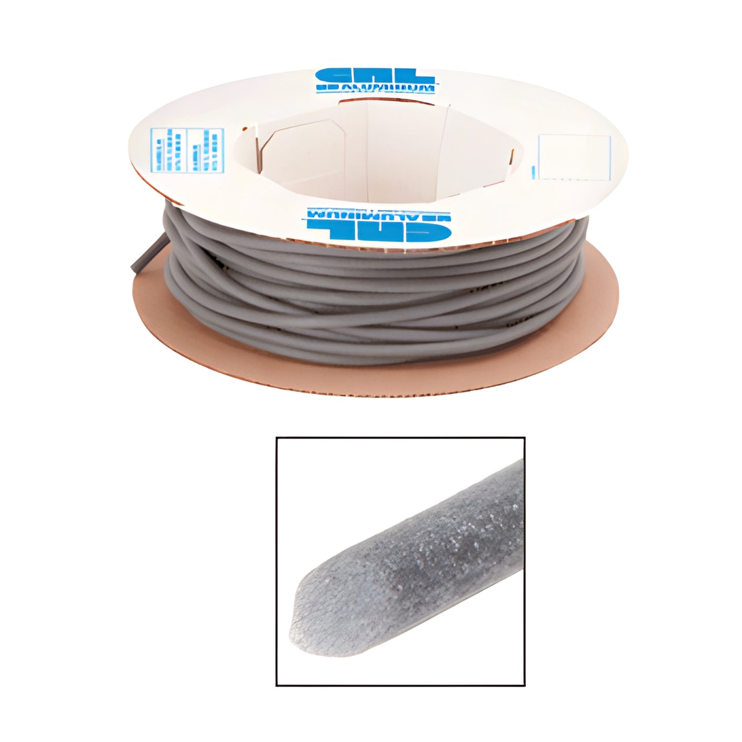 Gray closed-cell polyethylene backer rod on spool, 1/2 in (13 mm) diameter, 100 ft roll (SKU EF12C)