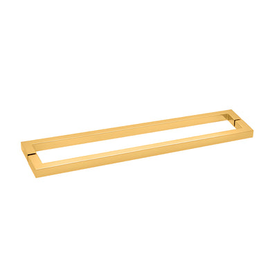 CRL SQ Unlacquered Brass 18 in Back-to-Back Double-Sided Towel Bar