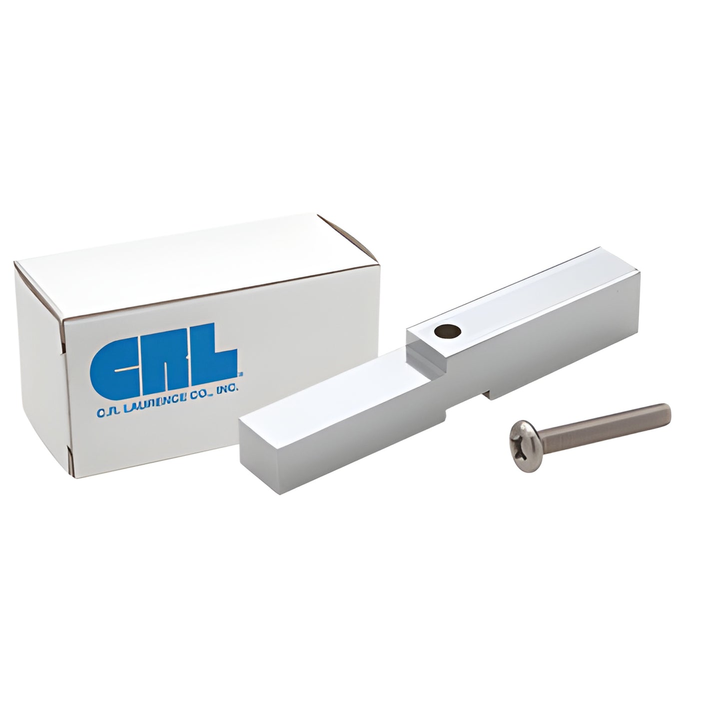 CRL HAB01BA brite-anodized brass adapter block for shower hinge, with mounting screw and box