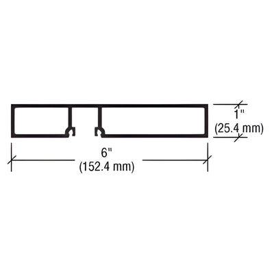 CRL-U.S. Aluminum Door Jamb 21'9" Clear Anodized Class 1