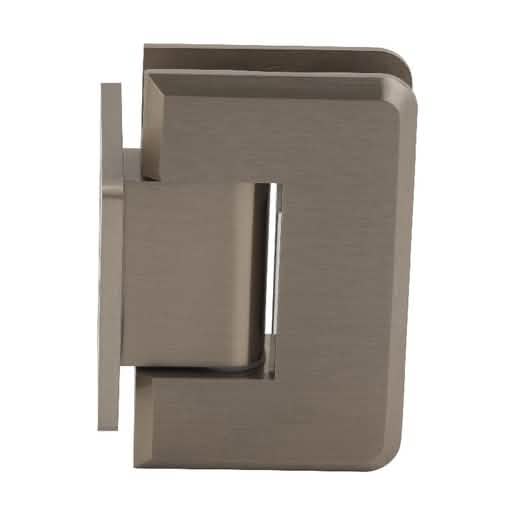 CRL Brushed Bronze Pinnacle 074 Wall Mount Hinge, Short Back Plate, Elegant Design