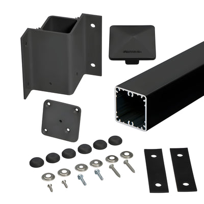 ** CRL Matte Black 42" 100 Series 90º Inside Fascia Mount Post Kit